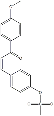 4-[(Z)-3-(4-methoxyphenyl)-3-oxo-1-propenyl]phenyl methanesulfonate Structure