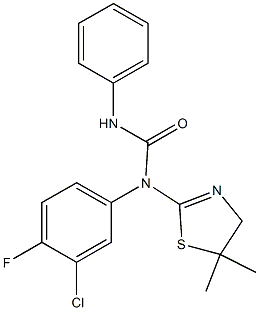  N-(3-chloro-4-fluorophenyl)-N-(5,5-dimethyl-4,5-dihydro-1,3-thiazol-2-yl)-N'-phenylurea