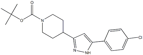 tert-butyl 4-[5-(4-chlorophenyl)-1H-pyrazol-3-yl]tetrahydro-1(2H)-pyridinecarboxylate Structure