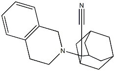 2-(1,2,3,4-tetrahydroisoquinolin-2-yl)adamantane-2-carbonitrile Struktur
