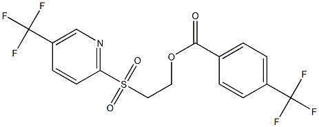 2-{[5-(trifluoromethyl)-2-pyridyl]sulfonyl}ethyl 4-(trifluoromethyl)benzoate 结构式
