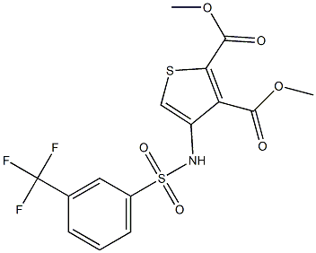 dimethyl 4-({[3-(trifluoromethyl)phenyl]sulfonyl}amino)thiophene-2,3-dicarboxylate