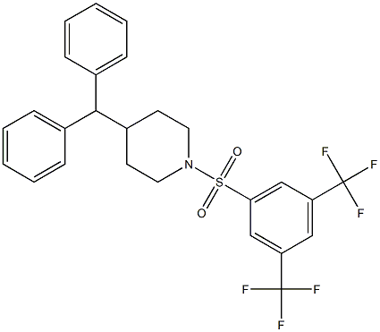 4-benzhydryl-1-{[3,5-di(trifluoromethyl)phenyl]sulfonyl}piperidine