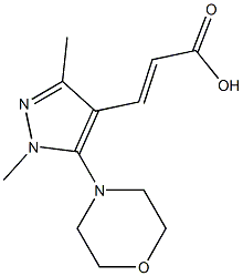 (E)-3-(1,3-dimethyl-5-morpholino-1H-pyrazol-4-yl)acrylic acid Structure