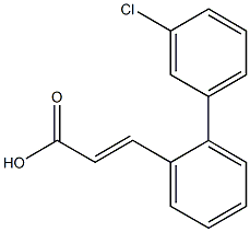 (E)-3-(2-(3-chlorophenyl)phenyl)acrylic acid Struktur