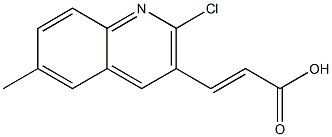 (E)-3-(2-chloro-6-methylquinolin-3-yl)acrylic acid 化学構造式