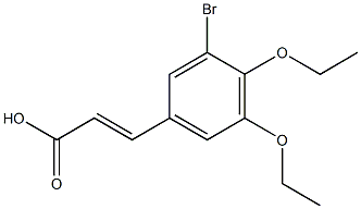 (E)-3-(3-bromo-4,5-diethoxyphenyl)acrylic acid Structure