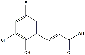 (E)-3-(3-chloro-5-fluoro-2-hydroxyphenyl)acrylic acid Struktur