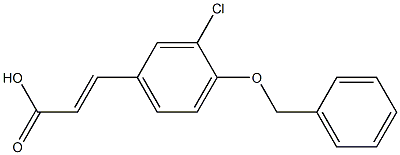 (E)-3-(4-(benzyloxy)-3-chlorophenyl)acrylic acid Struktur