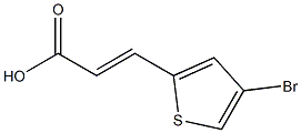 (E)-3-(4-bromothiophen-2-yl)acrylic acid 化学構造式