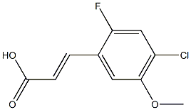 (E)-3-(4-chloro-2-fluoro-5-methoxyphenyl)acrylic acid 结构式