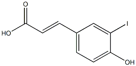 (E)-3-(4-hydroxy-3-iodophenyl)acrylic acid 化学構造式