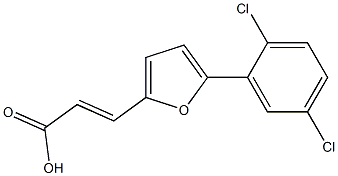 (E)-3-(5-(2,5-dichlorophenyl)furan-2-yl)acrylic acid Struktur