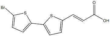 (E)-3-(5-(5-bromothiophen-2-yl)thiophen-2-yl)acrylic acid Struktur