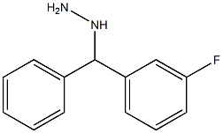 1-((3-fluorophenyl)(phenyl)methyl)hydrazine Struktur