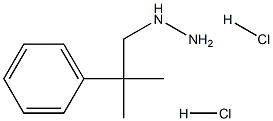 1-(2-methyl-2-phenylpropyl)hydrazine dihydrochloride Struktur