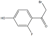2-bromo-1-(2-fluoro-4-hydroxyphenyl)ethanone Struktur