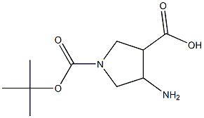 4-Amino-pyrrolidine-1,3-dicarboxylic acid 1-tert-butyl ester Structure