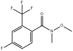 4-fluoro-N-methoxy-N-methyl-2-(trifluoromethyl)benzamide Struktur