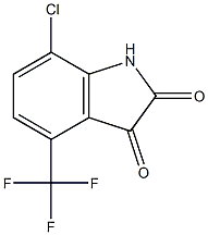 7-CHLORO-4-(TRIFLUOROMETHYL)-1H-INDOLE-2,3-DIONE,,结构式