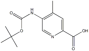 tert-butyl (6-carboxy-4-methylpyridin)3-ylcarbamate 结构式