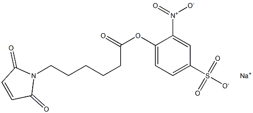 6-Maleimidocaproic acid (2-nitro-4-sulfo) phenyl ester sodium salt Struktur