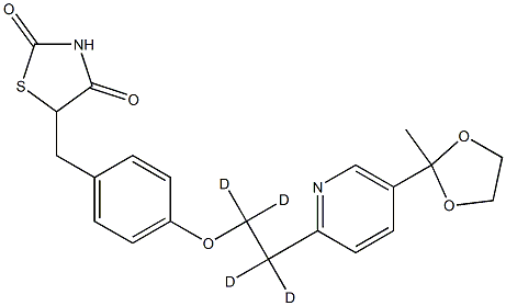 5-[4-[2-[5-(2-Methyl-1,3-dioxolan-2-yl)-2-pyridinyl]ethoxy-d4]benzyl]-2,4-thiazolidinedione Struktur