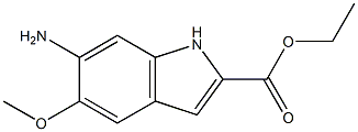 6-氨基-5-甲氧基-1氢-吲哚-2-甲酸乙酯, , 结构式