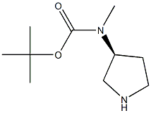 (S)-Tert-butyl methyl(pyrrolidin-3-yl)carbamate Structure
