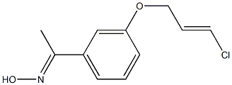(1E)-1-(3-{[(2E)-3-chloroprop-2-enyl]oxy}phenyl)ethanone oxime Struktur