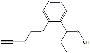 (1E)-1-[2-(but-3-ynyloxy)phenyl]propan-1-one oxime Structure