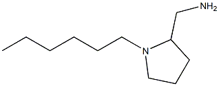 (1-hexylpyrrolidin-2-yl)methanamine,,结构式