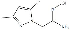 (1Z)-2-(3,5-dimethyl-1H-pyrazol-1-yl)-N'-hydroxyethanimidamide Structure