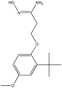 (1Z)-3-(2-tert-butyl-4-methoxyphenoxy)-N'-hydroxypropanimidamide 结构式