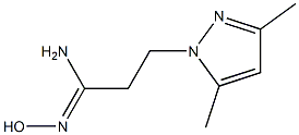 (1Z)-3-(3,5-dimethyl-1H-pyrazol-1-yl)-N'-hydroxypropanimidamide Struktur