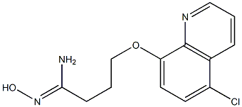 (1Z)-4-[(5-chloroquinolin-8-yl)oxy]-N'-hydroxybutanimidamide Structure