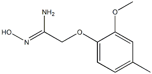 (1Z)-N'-hydroxy-2-(2-methoxy-4-methylphenoxy)ethanimidamide Structure