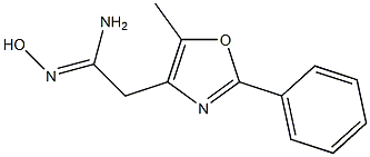 (1Z)-N'-hydroxy-2-(5-methyl-2-phenyl-1,3-oxazol-4-yl)ethanimidamide 结构式