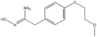 (1Z)-N'-hydroxy-2-[4-(2-methoxyethoxy)phenyl]ethanimidamide Structure