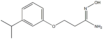 (1Z)-N'-hydroxy-3-(3-isopropylphenoxy)propanimidamide Structure