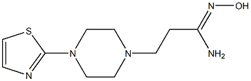 (1Z)-N'-hydroxy-3-[4-(1,3-thiazol-2-yl)piperazin-1-yl]propanimidamide,,结构式