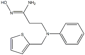 (1Z)-N'-hydroxy-3-[phenyl(thien-2-ylmethyl)amino]propanimidamide Structure