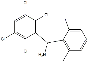 (2,3,5,6-tetrachlorophenyl)(2,4,6-trimethylphenyl)methanamine Struktur