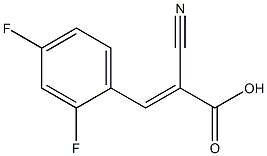 (2E)-2-cyano-3-(2,4-difluorophenyl)acrylic acid Struktur