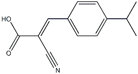 (2E)-2-cyano-3-[4-(propan-2-yl)phenyl]prop-2-enoic acid Struktur