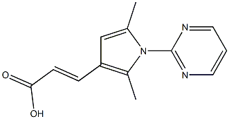 (2E)-3-(2,5-dimethyl-1-pyrimidin-2-yl-1H-pyrrol-3-yl)acrylic acid Struktur