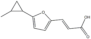 (2E)-3-[5-(2-methylcyclopropyl)furan-2-yl]prop-2-enoic acid Struktur