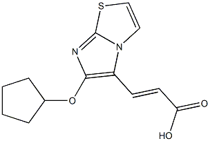 (2E)-3-[6-(cyclopentyloxy)imidazo[2,1-b][1,3]thiazol-5-yl]acrylic acid Struktur