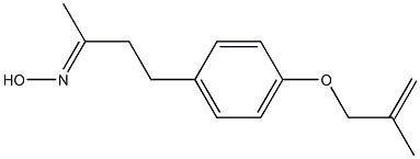 (2E)-4-{4-[(2-methylprop-2-enyl)oxy]phenyl}butan-2-one oxime Structure