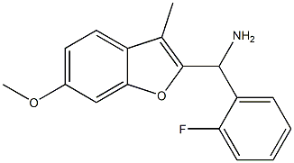 (2-fluorophenyl)(6-methoxy-3-methyl-1-benzofuran-2-yl)methanamine Structure